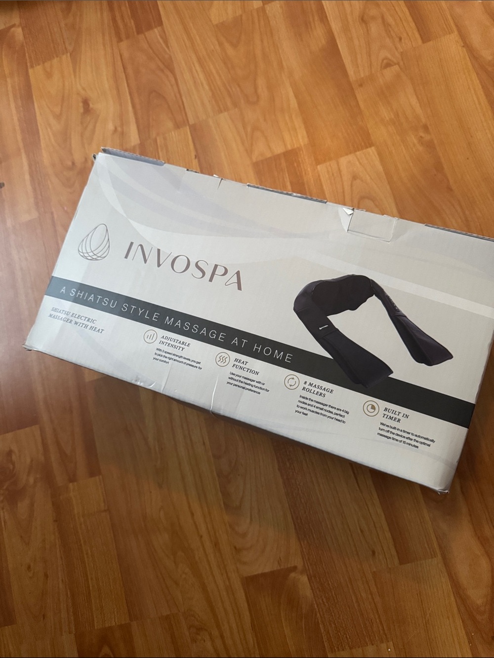 Invospa Shiatsu Neck & Back‎ Massager with Heat Deep Kneading Massage Pillow